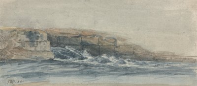 Sea Breaking on Stony Cliffs at Left by James Ward